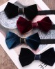 Lei'er ready-to-stock summer new velvet bow ties, personalized jacquard fashion bow ties, casual velvet bow ties.