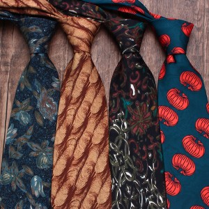 9cm large floral tie, men's digitally printed polyester vintage hand-tied ties, suit and banquet ties, wholesale.