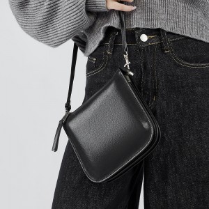 Spring/Summer new genuine leather women's bag, shoulder crossbody phone bag, women's bucket bag, small shoulder bag, underarm bag