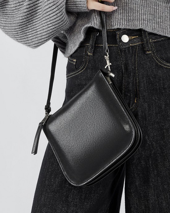 Spring/Summer new genuine leather women's bag, shoulder crossbody phone bag, women's bucket bag, small shoulder bag, underarm bag