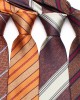 Lei'er new brown tie, 8cm men's business fashion polyester hand-tied tie in multiple colors.