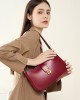 New genuine leather women's bag, niche bridal bag, youthful red, high-quality underarm bag, daily shoulder bag