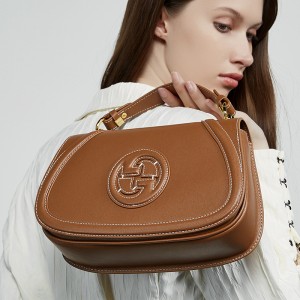 2025 new saddle bag, luxury retro genuine leather shoulder and crossbody bag, versatile luxury underarm bag