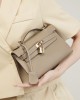 Spring and summer genuine leather Kelly bags, palm print mini, genuine leather chain bags, mini shoulder bags.