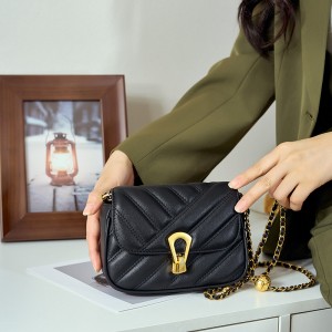 2025 new style women's bags, chain crossbody bags Summer luxury genuine leather underarm mini bag
