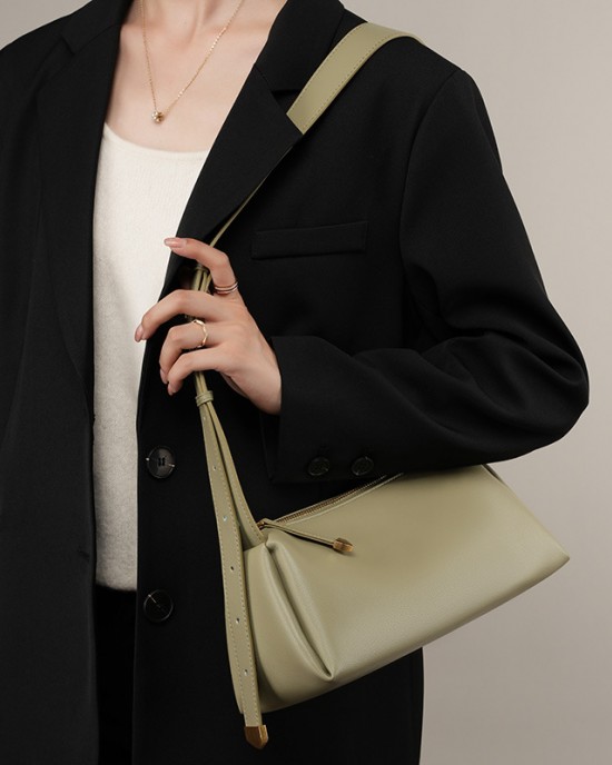 2025 new spring/summer new genuine leather bag, black cowhide bag 5 new genuine leather crossbody bags for women, luxury baguette underarm bags for summer, soft leather women's bags