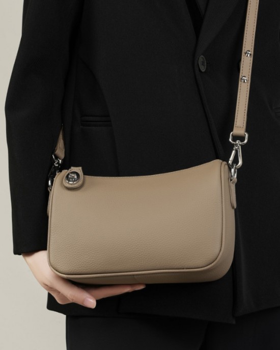 2025 new style genuine leather women's bags, soft cowhide swinger fashion single-shoulder crossbody bags, mahjong underarm bags