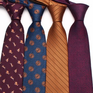 New brown retro tie, men's business fashion, polyester hand-tied tie, factory in stock and wholesale, multiple colors available.