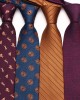New brown retro tie, men's business fashion, polyester hand-tied tie, factory in stock and wholesale, multiple colors available.