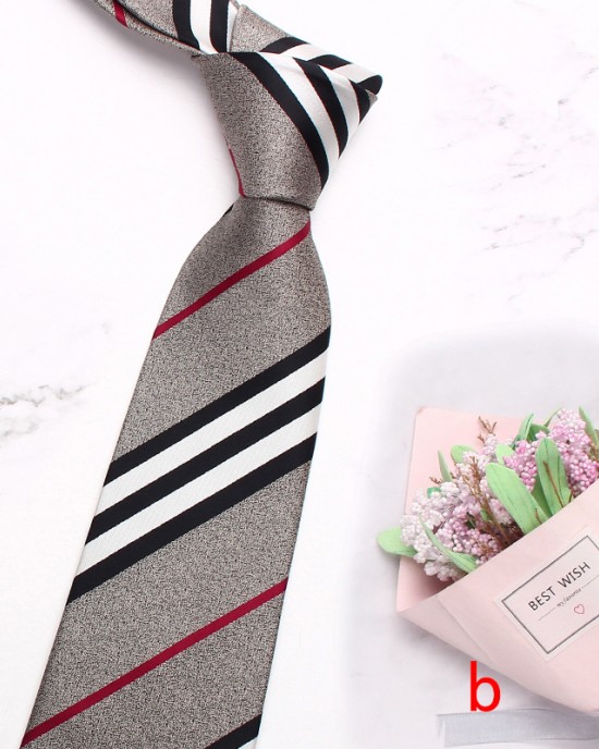 Leier new coffee-colored men's business and fashionable polyester hand-tied ties, manufacturer, and wholesale striped ties.