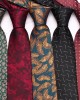 Lei'er burgundy men's tie, vintage groom wedding tie, yarn-dyed polyester silk business tie manufacturers in stock