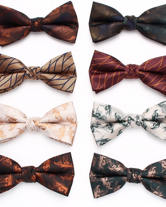 Men's bow tie, British striped business tie, Korean style, groom's wedding shirt, suit tie accessory.