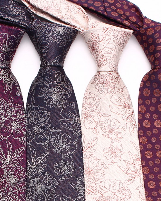 Lei'er new floral ties, men's business fashion, hand-tied polyester tie manufacturers, ready-to-stock wholesale, multiple colors available.