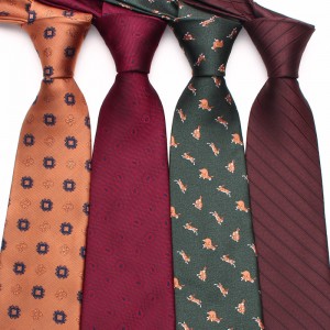 New brown retro tie, men's business fashion, polyester hand-tied tie, factory in stock and wholesale, multiple colors available.