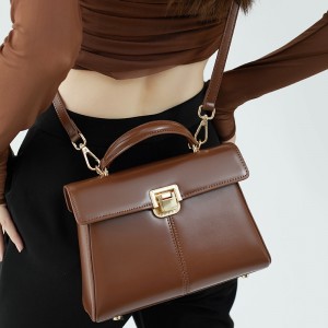 2025 new horseshoe buckle commuter genuine leather Kelly bag, a high-quality shoulder and crossbody handbag