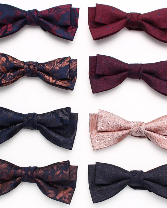 Lei'er men's floral casual bow ties, fashionable new paisley flower bow ties, personalized bow tie manufacturers for men and women