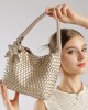 TikTok hit, new hand-woven genuine leather textured tote bag, large-capacity handbag, underarm women's bag