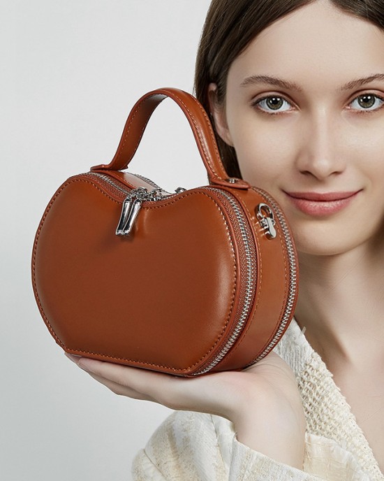 Genuine Leather Niche Design Red Apple Bag, 2025 New Summer New Underarm Single-Shoulder Handbag