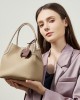 2025 summer new stylish genuine leather bucket bag, niche top-grain cowhide retro shoulder and crossbody handbag