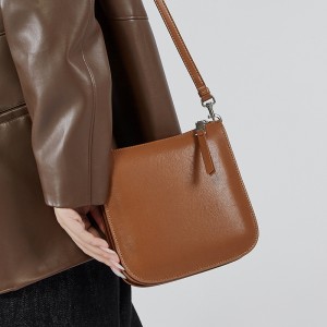 Spring/Summer new genuine leather women's bag, shoulder crossbody phone bag, women's bucket bag, small shoulder bag, underarm bag