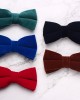 Men's plush shirt bow ties, wholesale, double-layer solid-color Korean velvet neckties for grooms and groomsmen, wedding bow tie manufacturer.