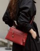 New spring/summer 2025 cowhide box bag, stylish commuter shoulder and crossbody bag, elegant and stylish women's handbag