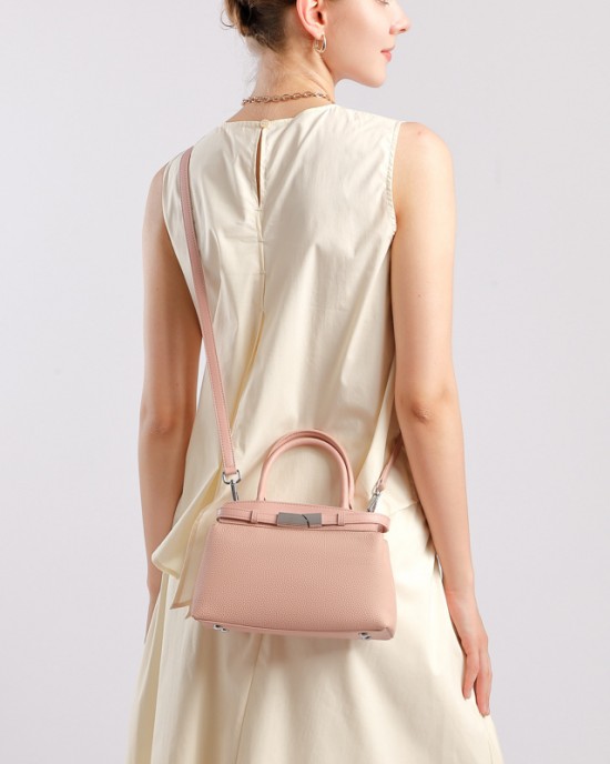 New 2025 women's cowhide diamond-patterned bag, genuine leather shoulder bag, chain bag