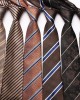 New brown series striped floral patterned men's retro business and fashionable polyester hand-tied ties, wholesale.