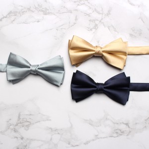 Factory direct solid-color bow ties for men.