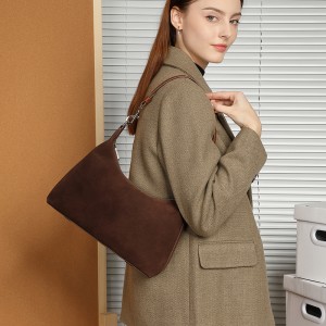Frosted cowhide underarm tote bag, 2025 new high-quality, large-capacity commuter genuine leather shoulder bag
