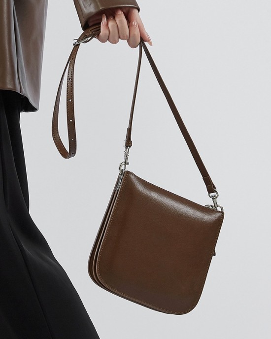 Spring/Summer new genuine leather women's bag, shoulder crossbody phone bag, women's bucket bag, small shoulder bag, underarm bag