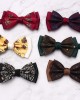 New double-stitched men's bow ties, trendy yarn-dyed jacquard suit accessories, and vintage bow ties, available for wholesale