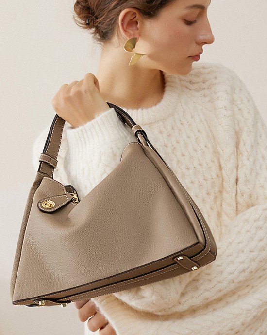 Premium genuine leather women's bag, new 2025 new crossbody shoulder bag, fashionable and stylish underarm bag.