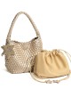 TikTok hit, new hand-woven genuine leather textured tote bag, large-capacity handbag, underarm women's bag