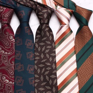 Leier, in stock, men's party and performance casual tie, striped paisley pattern tie, Korean-style 8cm tie manufacturer