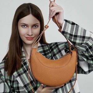 Foreign trade, large-capacity genuine leather tote bags, 2025 new models, versatile underarm bags, niche shoulder bags