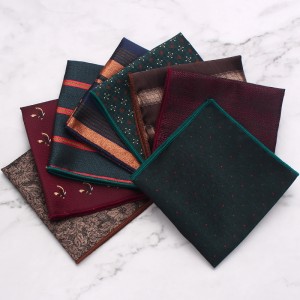 Whole-Stock Men's Formal Business Suit Pocket Squares, Striped Floral Chest Handkerchiefs, Small Party Handkerchiefs