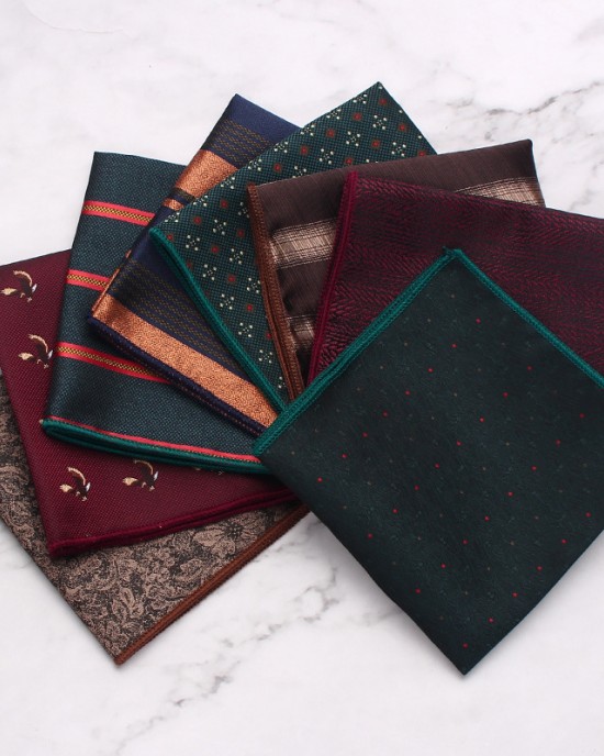 Whole-Stock Men's Formal Business Suit Pocket Squares, Striped Floral Chest Handkerchiefs, Small Party Handkerchiefs