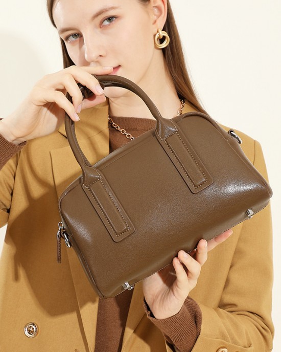 2025 Spring/Summer new genuine leather women's bags, retro crossbody bags, commuter handbags, niche, high-quality shoulder bags