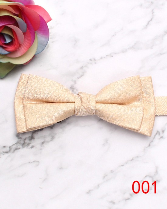 Manufacturer's ready-to-stock business wedding bow ties, men's suit polyester bow ties, distinctive double-layered textured casual bow ties, wholesale.