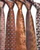 Men's polyester yarn-dyed casual tie 8cm, brown series, casual and versatile shirt tie, in stock for wholesale.