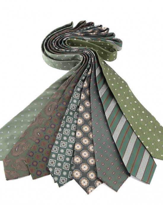 2024 New Green Series Ties, 8cm Polyester Business Suit Jacquard Ties, Bulk Ties, Manufacturer & In Stock
