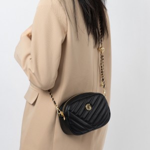 New Summer Style Genuine Leather Diamond-Patterned Chain Small Square Bag, Cross-Border Fashionable and Versatile Phone Bag, Crossbody Shoulder Bag for Women