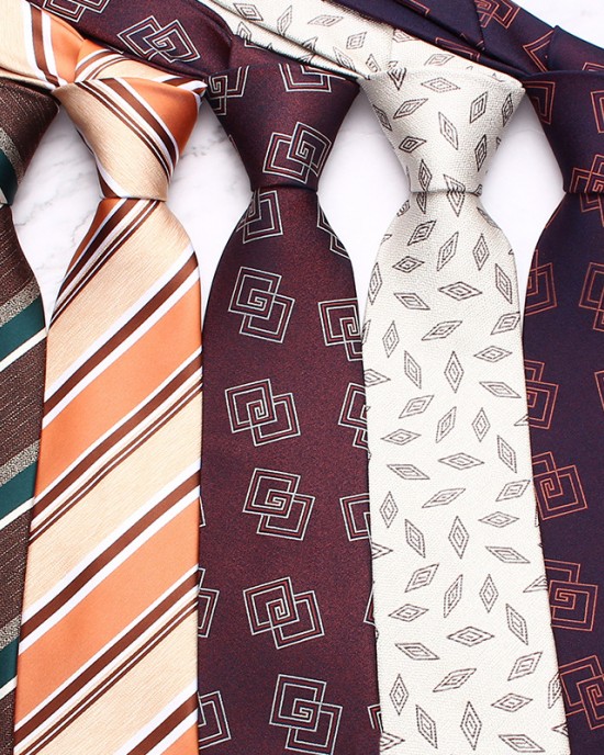 Leier, in stock, men's party and performance casual tie, striped paisley pattern tie, Korean-style 8cm tie manufacturer