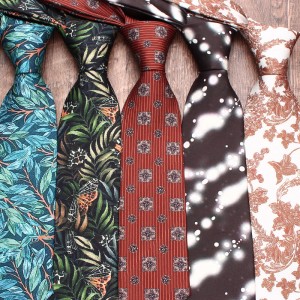 Lei'er men's business formal tie, 8cm printed polyester tie. Wholesale floral casual professional ties