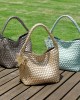 TikTok hit, new hand-woven genuine leather textured tote bag, large-capacity handbag, underarm women's bag