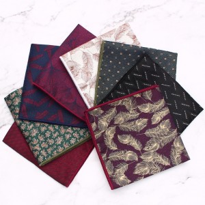 Men's pocket squares, polyester suit and dress chest scarves, multi-colored handkerchiefs, geometric squares, manufacturer