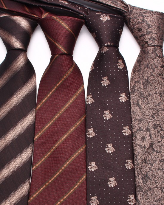 Lei'er new brown men's business stylish polyester hand-tied ties in multiple colors, available from tie manufacturers.