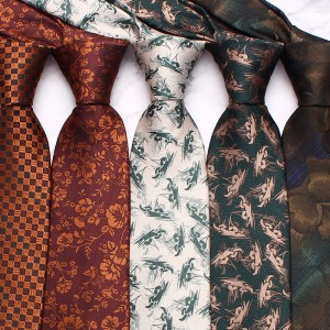 Lei'er men's 8cm business formal polyester tie, floral tie. Men's wedding casual ties in stock