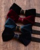 Lei'er ready-to-stock summer new velvet bow ties, personalized jacquard fashion bow ties, casual velvet bow ties.